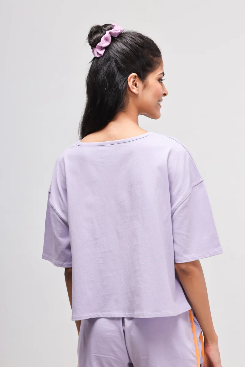 Boxy Purple Cotton Top - Image 4