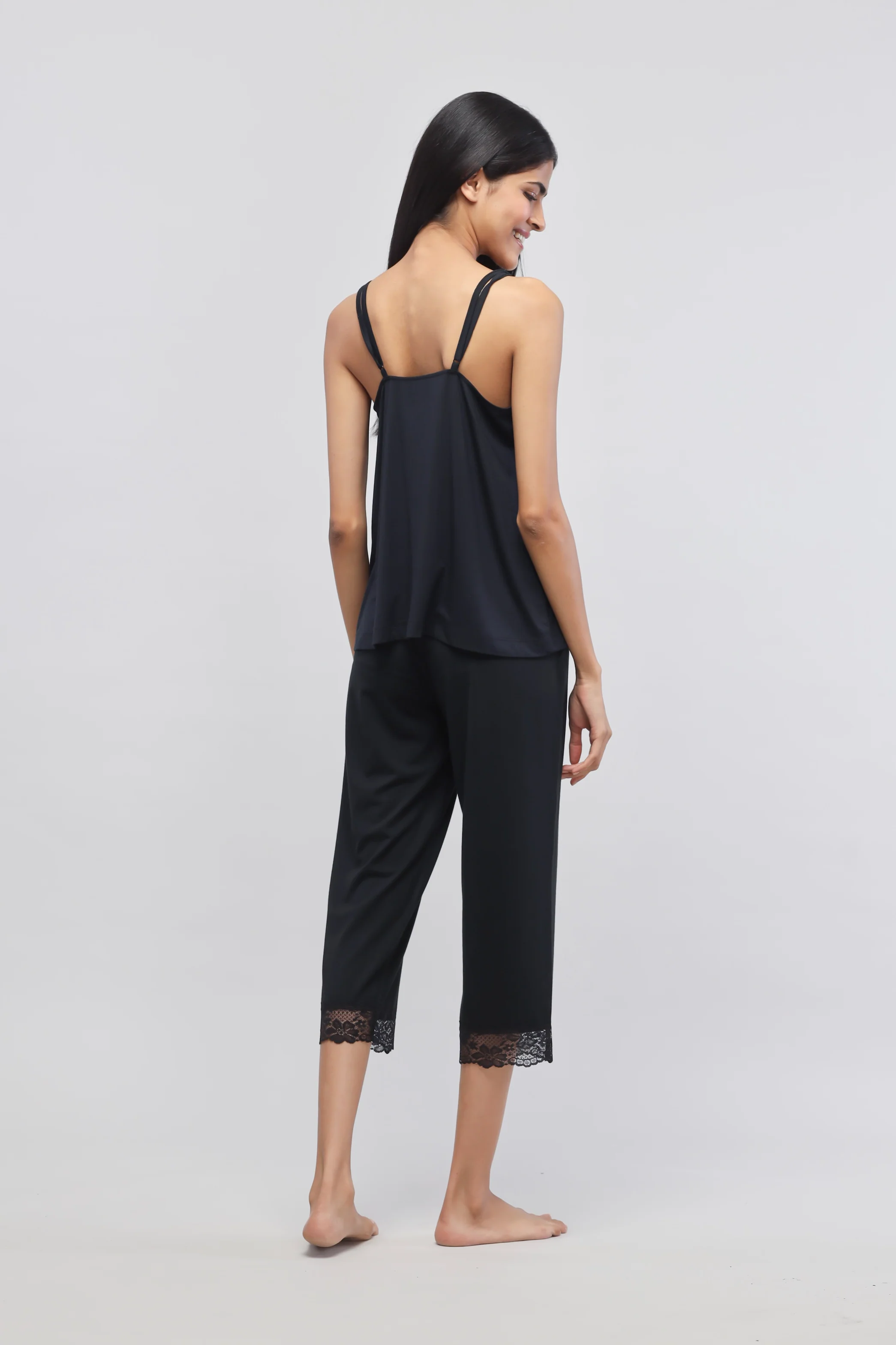Delicate Black Lace Tank Top - Image 5