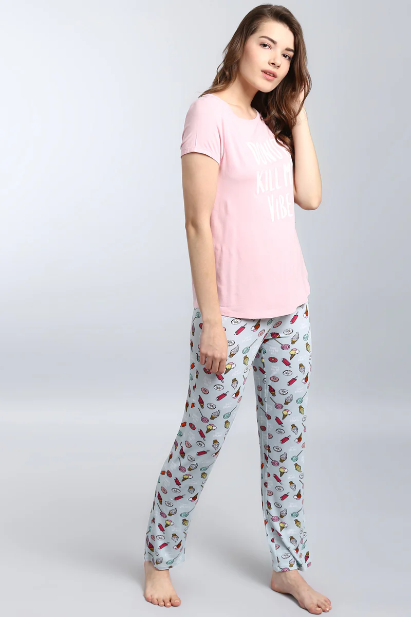 Donut Kill My Vibe Pajama Set - Image 4