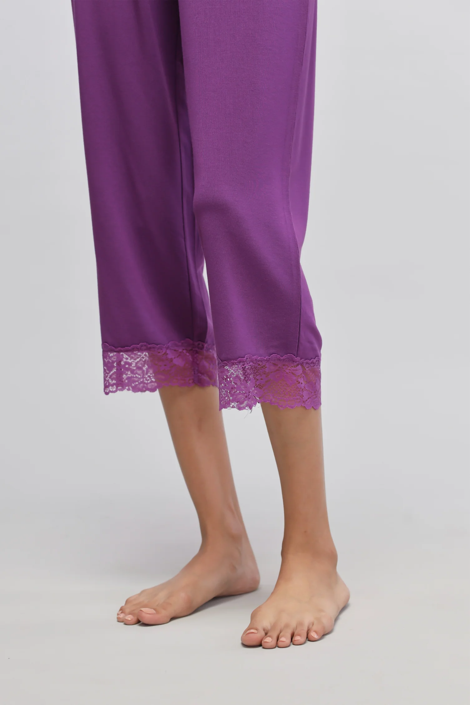 Dreamy Purple Lace Capri Set - Image 7