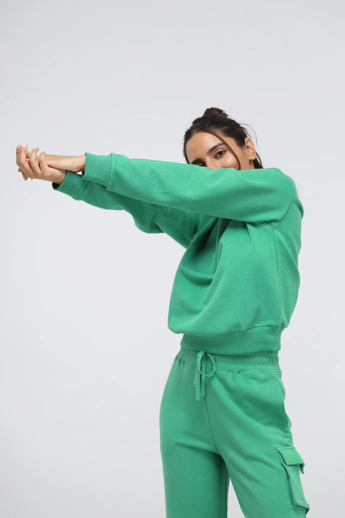 Green Bee Relaxed Terry Sweatshirt - Image 6