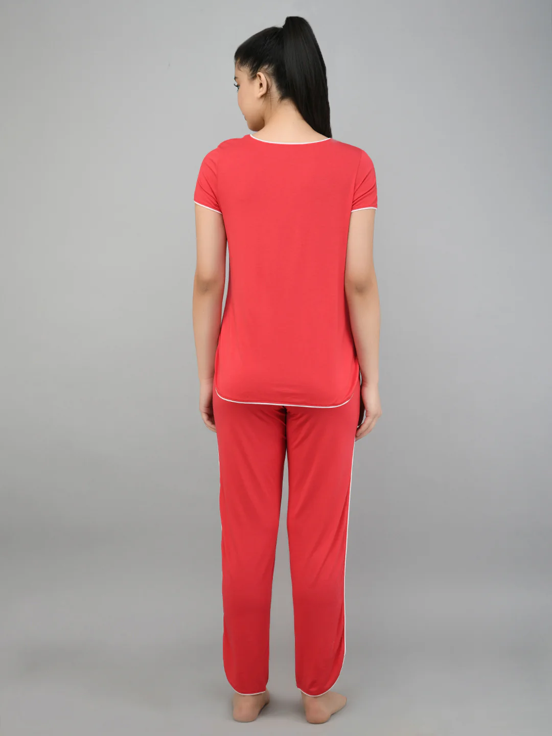 Love Red Piping Pajama Set - Image 3
