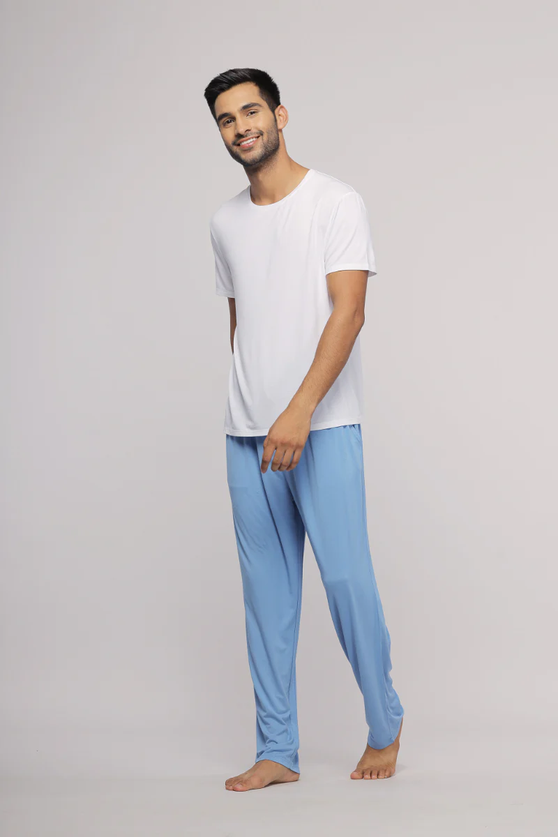 Mens White Lounge T-shirt - Image 3