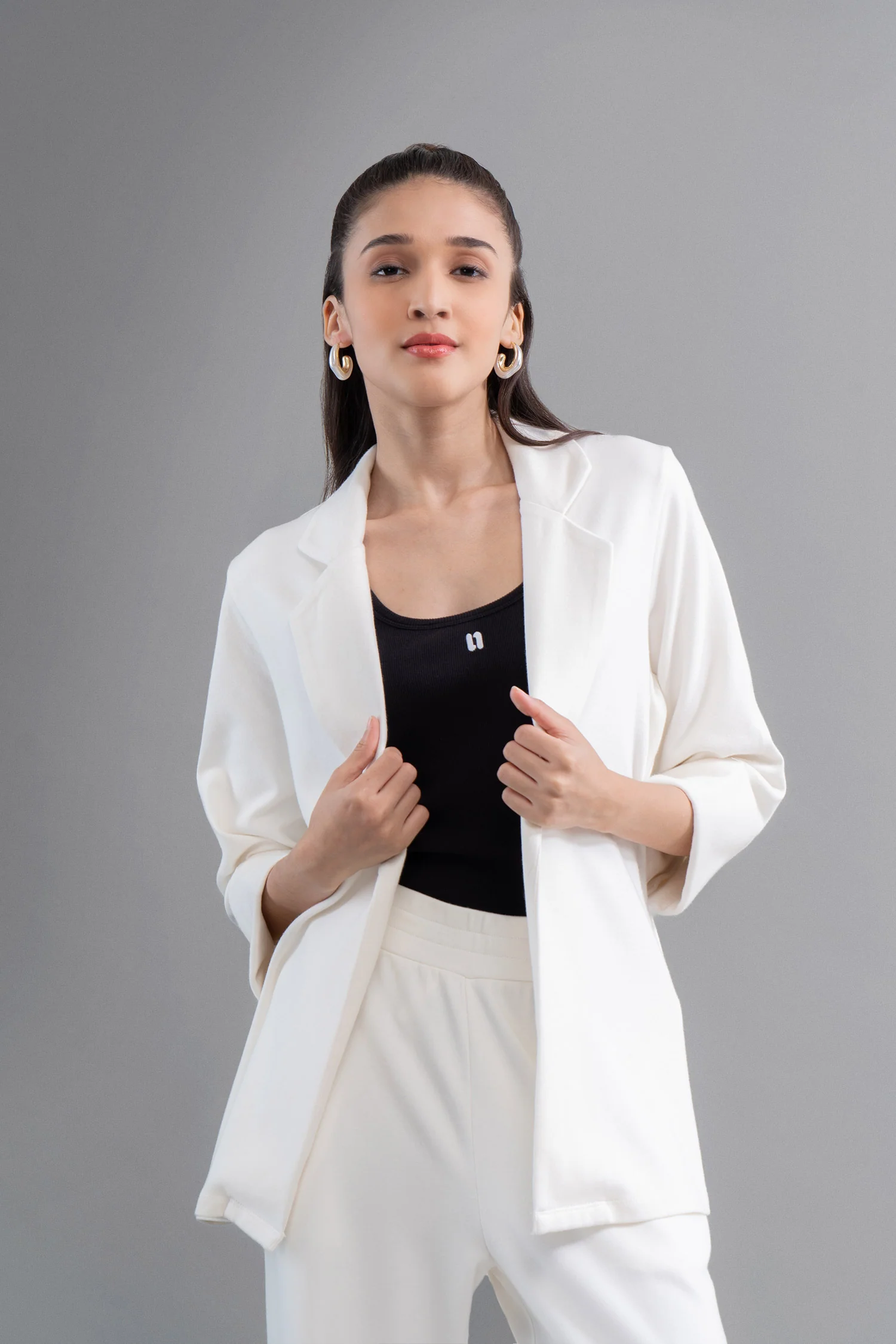 Snugknit® Ivory Flared Pant With Tank Top - Image 9